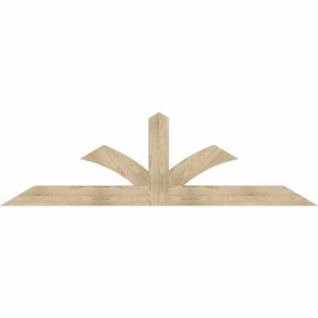 Ekena Millwork Richland Rough Sawn Timber Gable Bracket, Douglas Fir, 96"W x 28"H x 4"D x 6"F, 7/12 Pitch GBW096X28X0406RIC00RDF